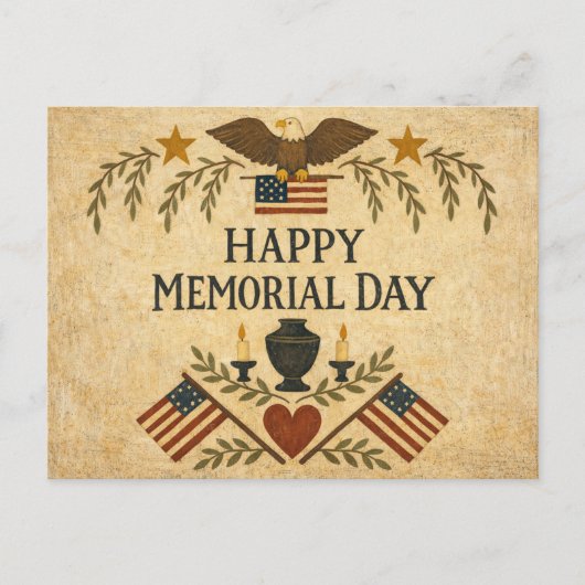 Primitive Americana Memorial Day  シーズンポストカード (正面)