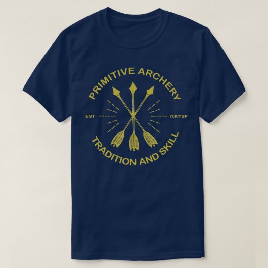 Primitive Archery Traditional  Skill Archer Archer Tシャツ (デザイン正面)