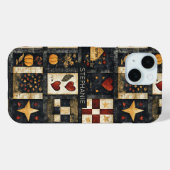 Primitive Autumn Quilt Pattern | Farmhouse Harvest Case-Mate iPhoneケース (裏面 (横))