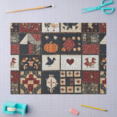 Primitive Farmhouse Appliqué & Geometric 薄葉紙 (クラフト)