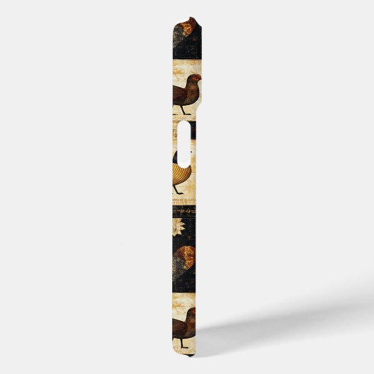 Primitive Folk Art Quilt Pattern | Rustic Autumn Case-Mate iPhoneケース (裏面 / 右)