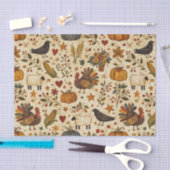 Primitive Folk Art Thanksgiving 薄葉紙 (クラフト)