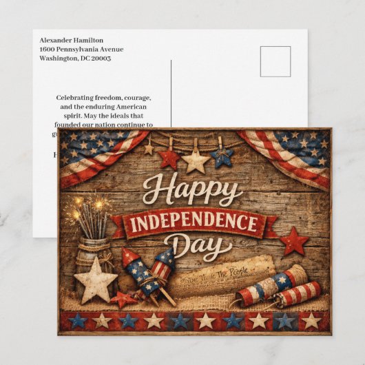 Primitive Rustic Independence Day シーズンポストカード (正面/裏面)
