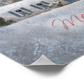 Primitive Winter Snow Country Rustic Open House ポスター (角)