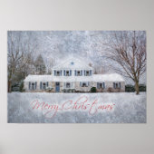 Primitive Winter Snow Country Rustic Open House ポスター (正面)