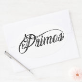 Primos Tattooスクリプトステッカー 楕円形シール (封筒)