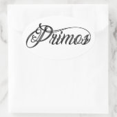 Primos Tattooスクリプトステッカー 楕円形シール (バッグ)