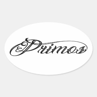 Primos Tattooスクリプトステッカー 楕円形シール