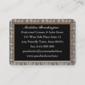 Primpingの犬のプロフェッショナルに手入れをしているペット 予約カード (裏面)