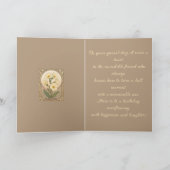 Primrose Birthday Flowers February Art Nouveau Sty カード (内部)