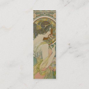 Primrose by Alphonseミュシャ(1899)ブックマーク スキニー名刺