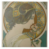 Primrose by Alphonse Mucha (1899) タイル (正面)