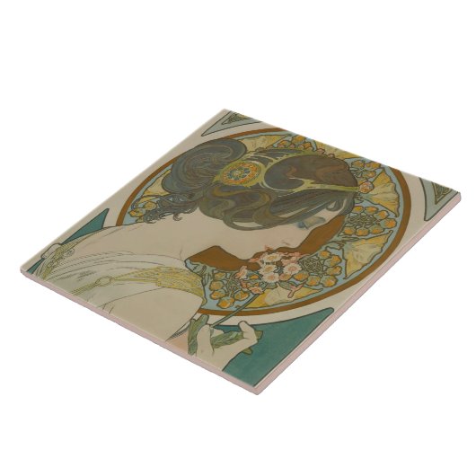 Primrose by Alphonse Mucha (1899) タイル (側面)