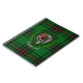 Primrose Scottish Clan Tartan & Crest ノートブック (左側)