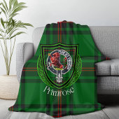 Primrose Scottish Clan Tartan Crest フリースブランケット