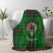 Primrose Scottish Clan Tartan Crest フリースブランケット