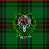 Primrose Scottish Clan Tartan Crest フリースブランケット
