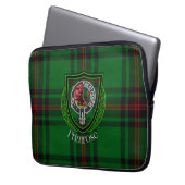 Primrose Scottish Clan Tartan & Crest ラップトップスリーブ (正面左)