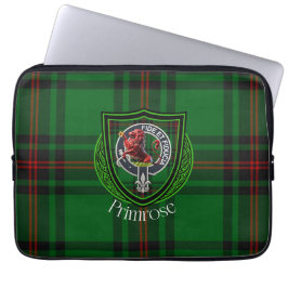 Primrose Scottish Clan Tartan & Crest ラップトップスリーブ