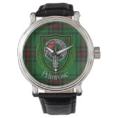 Primrose Scottish Clan Tartan & Crest 腕時計 (正面)