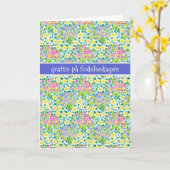 Primroses誕生日カード、スウェーデン語グリーティング カード (黄色い花)