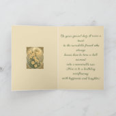 Primroses February Birthday Flowers Art Nouveau St カード (内部)