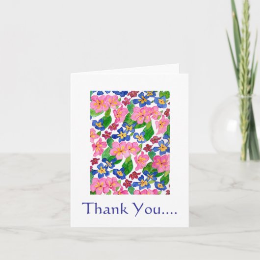 Primroses 'Thank You'Notecard サンキューカード (正面)
