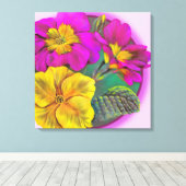 Primula canvas art wrap素晴らしプリント キャンバスプリント (インサイチュ (ウッドフロア))