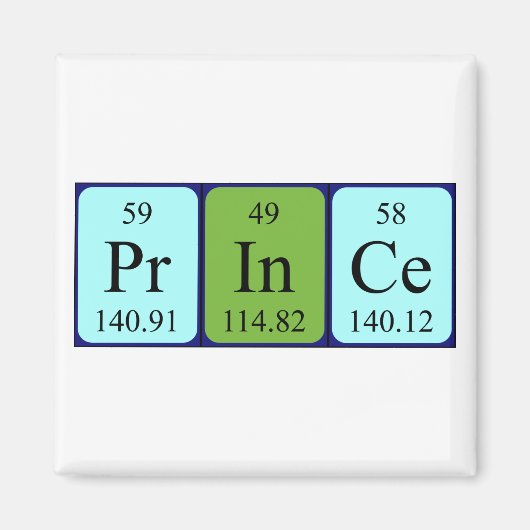 Prince周期表名磁石 マグネット (正面)