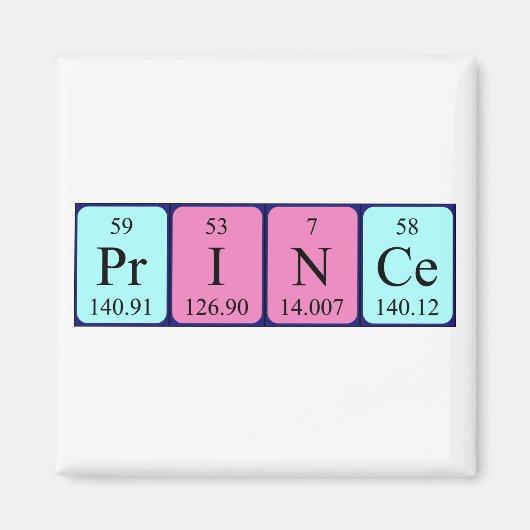 Prince周期表名磁石 マグネット (正面)