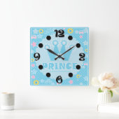 Prince スクエア壁時計 (ホーム)