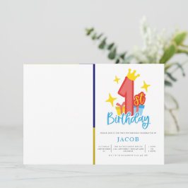 Prince 1st Birthdayパーティー写真 招待状