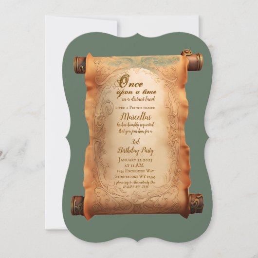 Prince Boys Third Party Birthday Invitation 招待状 (正面)