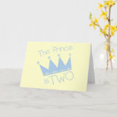 Prince Crown 2nd誕生日Tシャツとギフト カード (黄色い花)
