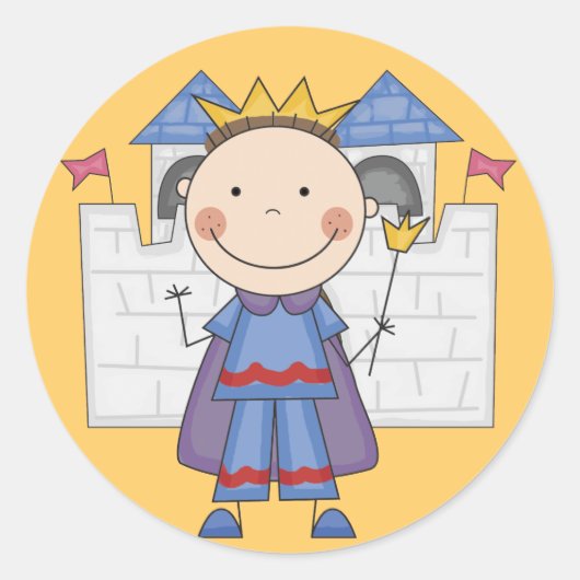 Prince in Castle Tシャツとギフト ラウンドシール (正面)