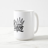 Prince NameとCrown T-Shirt コーヒーマグカップ (正面右)