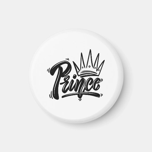 Prince NameとCrown T-Shirt マグネット (正面)