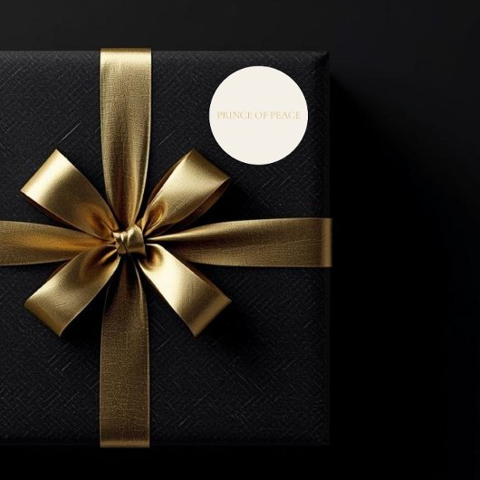 PRINCE OF PEACE Cream Christmas Sticker #2 ラウンドシール