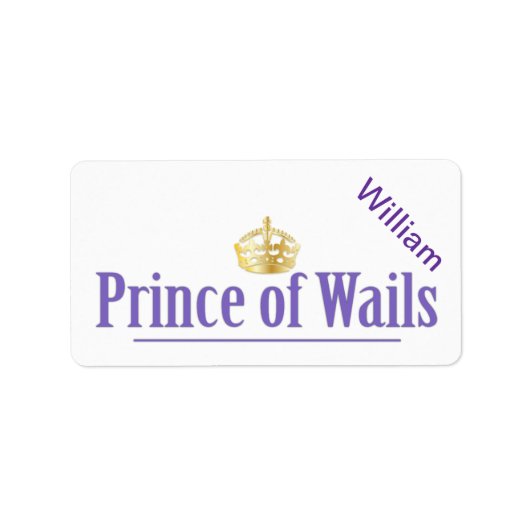 Prince of Wails /プリンセスof Wails (Wales) ラベル (正面)