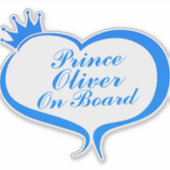 "Prince On Board" Car シール (正面)