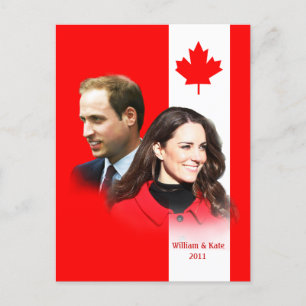 Prince William - Kate Middletonカナダのはがき ポストカード