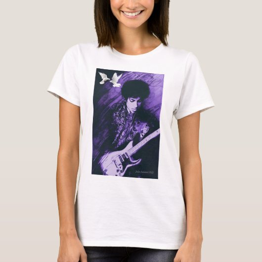 Prince with Doves Digital Art T-shirt by Julie Tシャツ (正面)