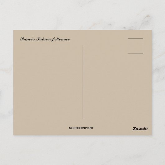 Princes Palace of Monaco ポストカード (裏面)