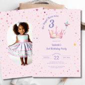 Princess  3rd Birthday Her Royal Threeness Photo 招待状