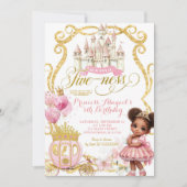 Princess African Afro Royal Fiveness Invitation 招待状 (正面)