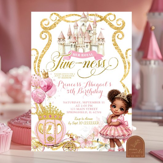 Princess African Afro Royal Fiveness Invitation 招待状