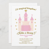 Princess and Castle Birthday Invitation | "Childre 招待状 (正面/裏面)