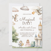 Princess and Dragon Joint Birthday Party 招待状 (正面)