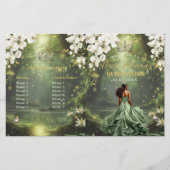 Princess and Frog Sage Green Quinceanera Program (正面)