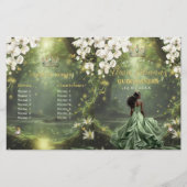 Princess and Frog Sage Green Quinceanera Program (正面)